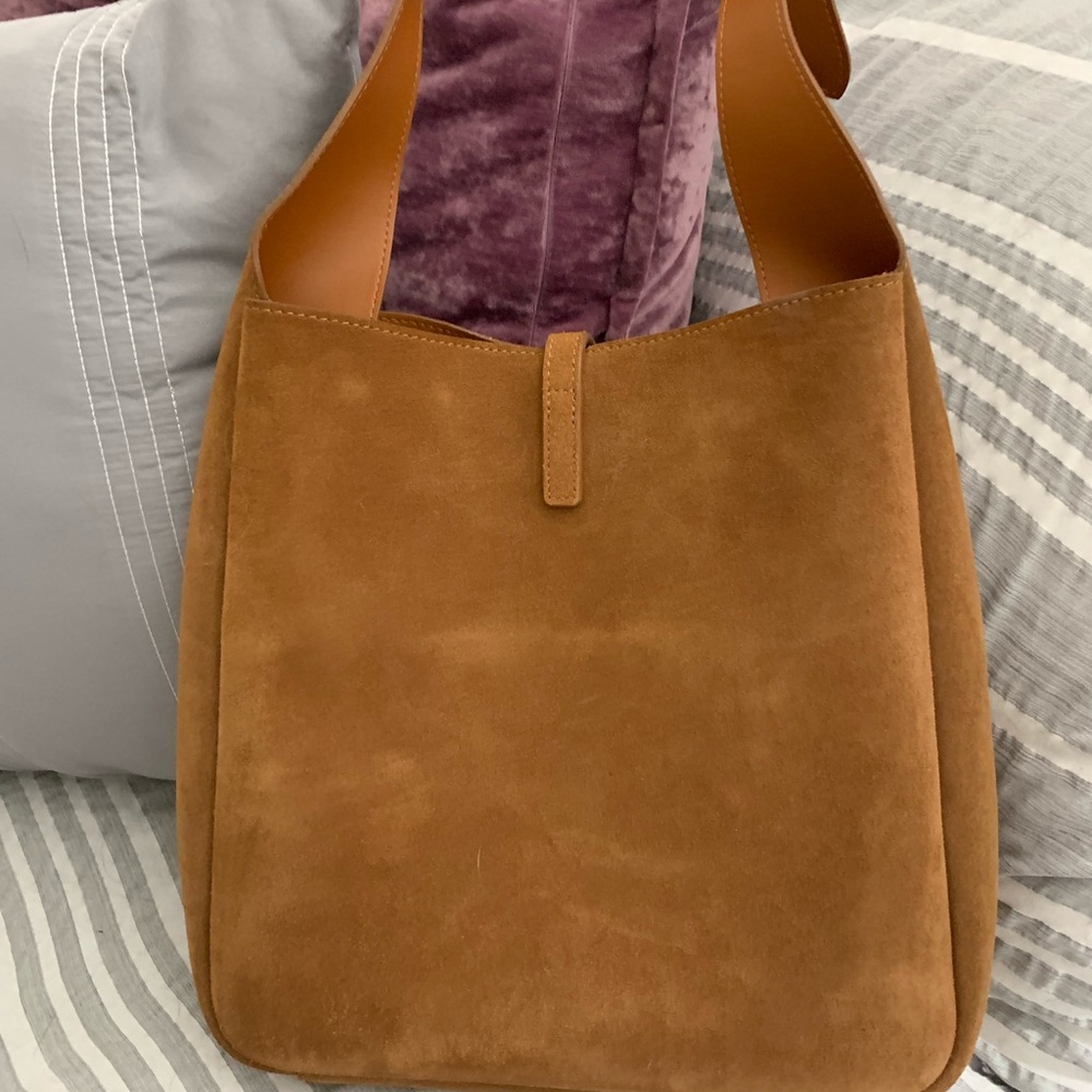 Yves Saint Laurent Brown Suede Shoulder Bag - Picture 2 of 4